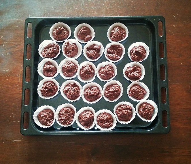 quindici minuti di cottura in forno a 180° e i muffins sono pronti