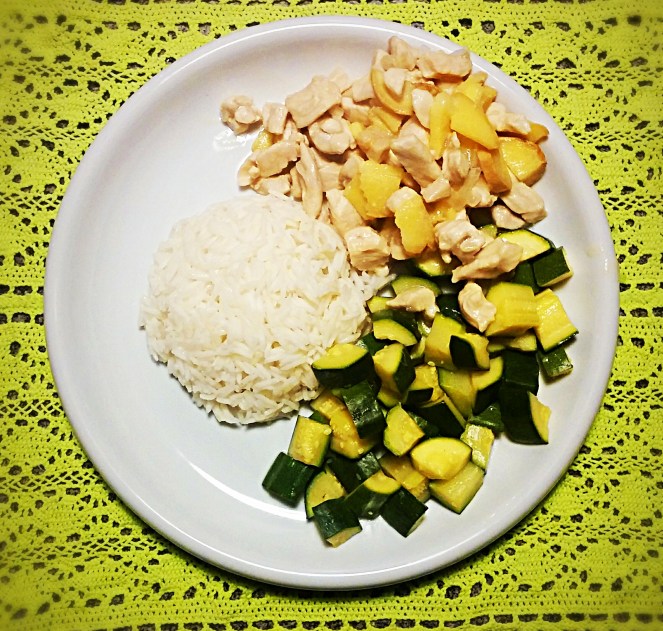 E' naturalmente senza glutine il pollo al limone e zenzero con riso basmati e zucchine