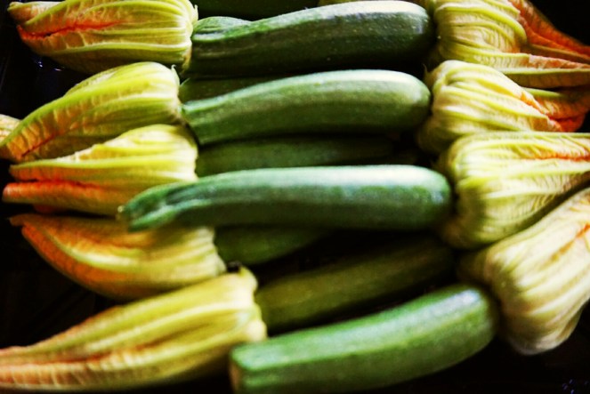zucchinette con fiori